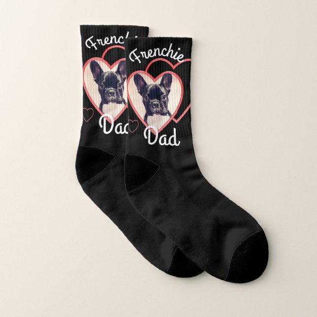 Frenchie Dad dog  Valentine's Socks (Pair)