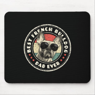 Frenchie Dad Ever Retro French Bulldog Lover Owner Mouse Mat