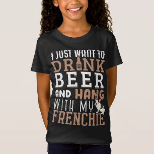 Frenchie Dad Funny French Bulldog Dog Lover Beer T-Shirt