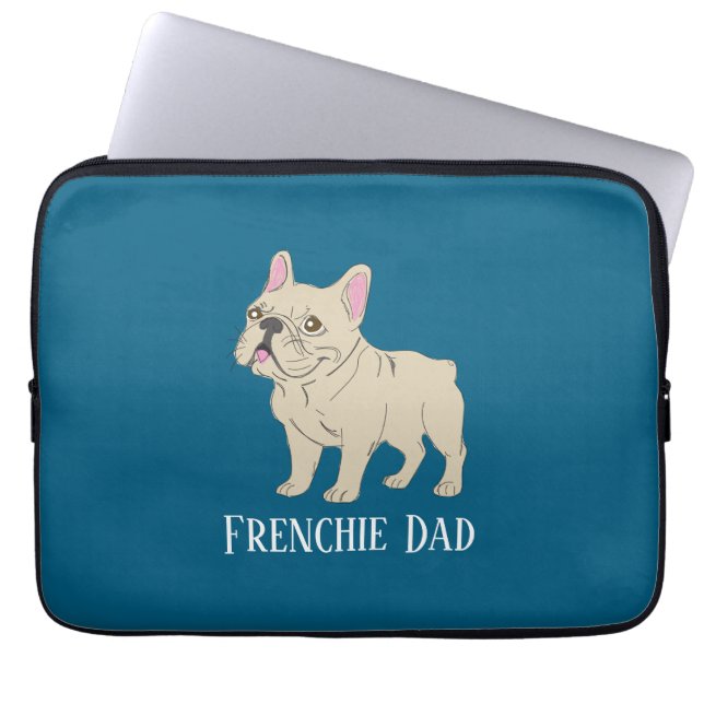 Frenchie Dad Laptop Sleeve (Front)