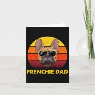 Frenchie Dad Retro Sunset Sungles Men French Bulld Card