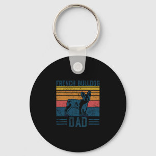 Frenchie Dad - Vintage French Bulldog Papa Key Ring