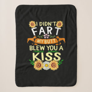 Frenchie Didn't Fart Butt Kiss Dog Mum Mama Sherpa Blanket