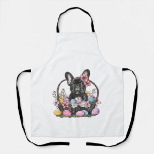 Frenchie Dog Easter Frenchie Dog Eggs Artwork T-Sh Apron