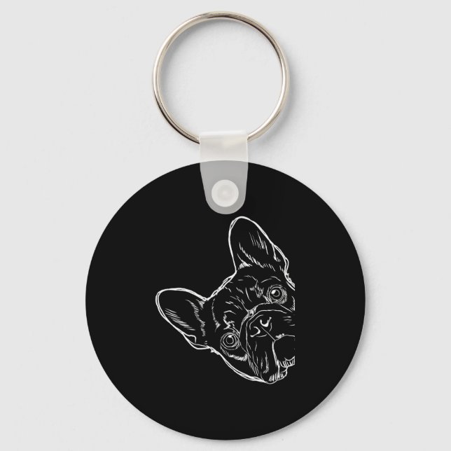 Frenchie Dog French Bulldog 1  Key Ring (Front)