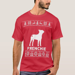 Frenchie Dog Lover Christmas Reindeer Ugly Christm T-Shirt