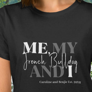 Frenchie Dog Mum Established Chic Typography Funny T-Shirt