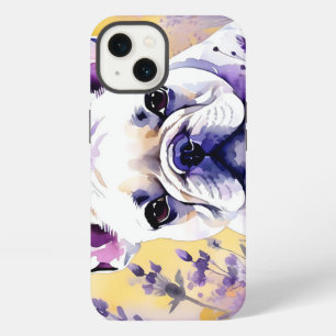 Frenchie Dog Portrait With Wildflowers iPhone 13 Case