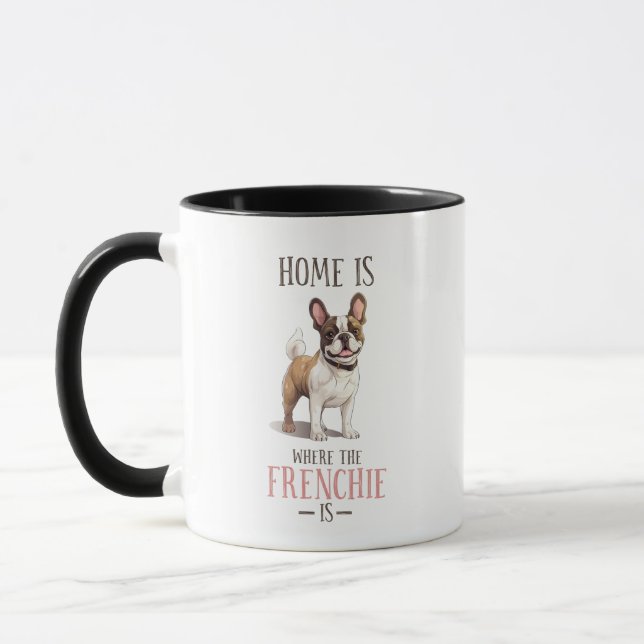 Frenchie: Embrace Home with our French Bulldog Mug (Left)