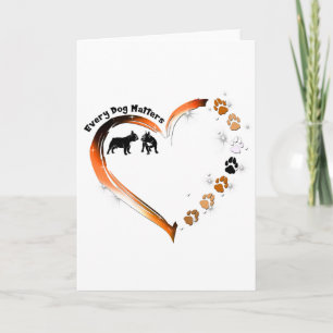 Frenchie Every Dog Matters Golden Heart Pet Paws Card