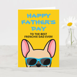 Frenchie Father's Day Fawn French Bulldog Card