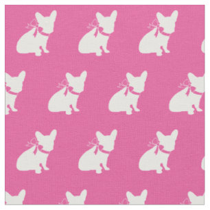 Frenchie French Bulldog Dog Frenchy Pink Fabric