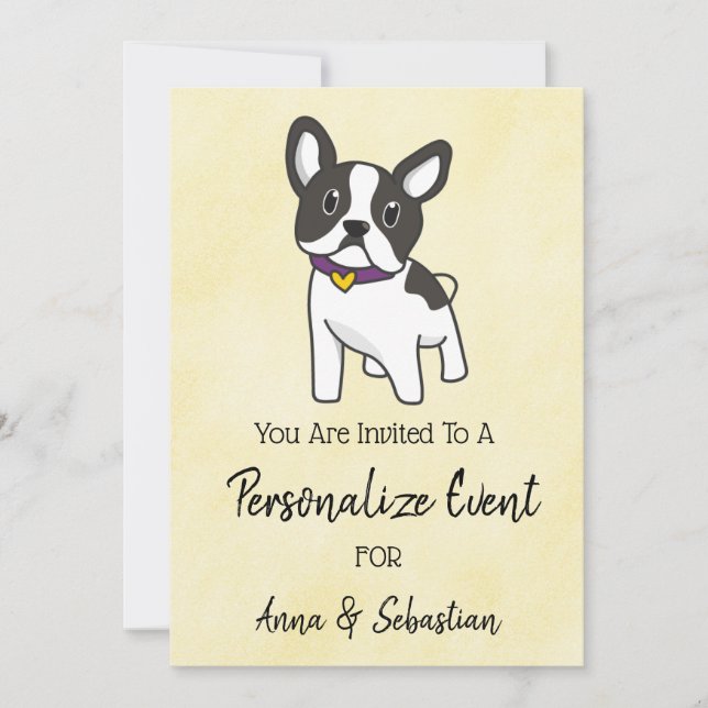 *~* Frenchie French Bulldog Event Cute Invitation (Front)