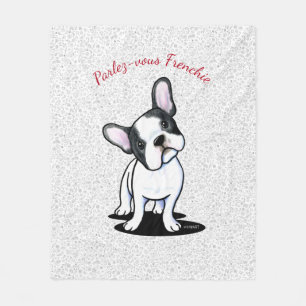 Frenchie French Bulldog Fleece Blanket