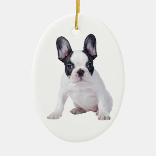 Frenchie - French bulldog puppy Ceramic Tree Decoration
