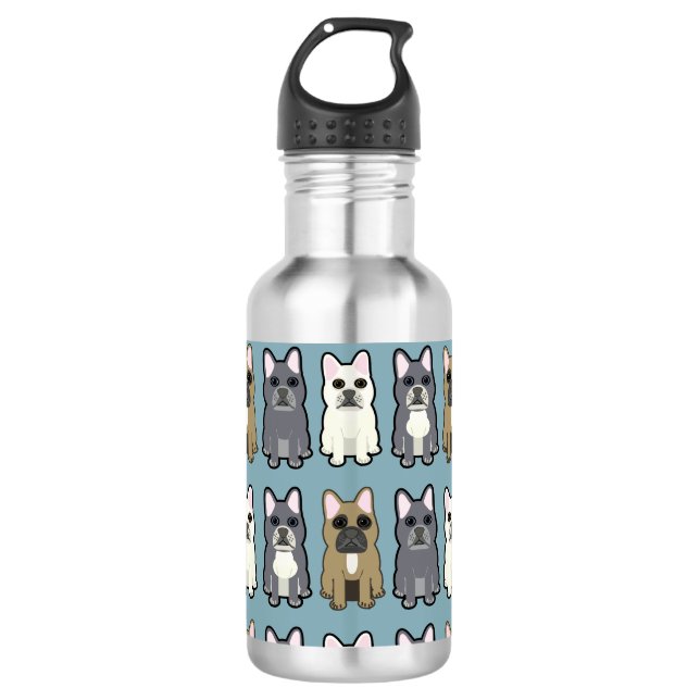 Frenchie Friends 532 Ml Water Bottle (Front)