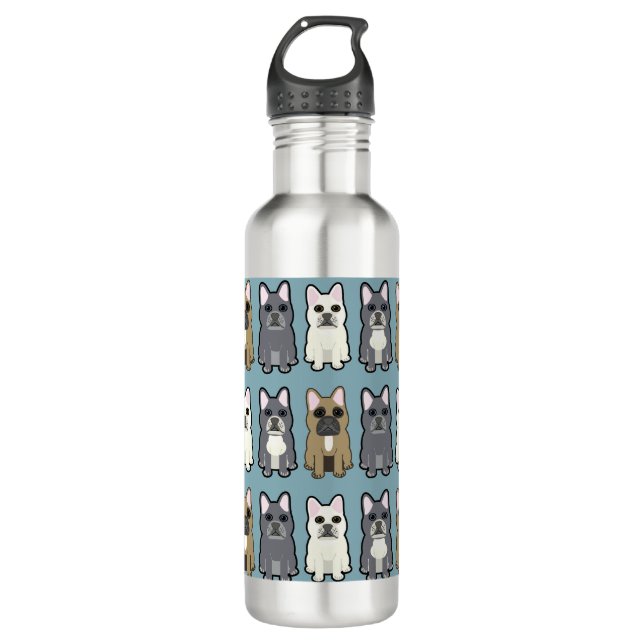 Frenchie Friends 710 Ml Water Bottle (Front)