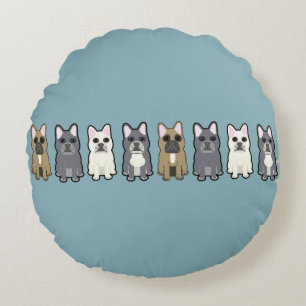 Frenchie Friends Round Cushion