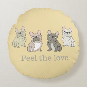 Frenchie Friends Round Cushion