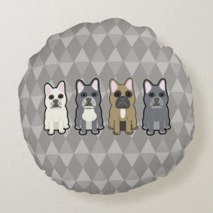 Frenchie Friends Round Cushion
