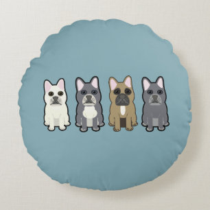 Frenchie Friends Round Cushion