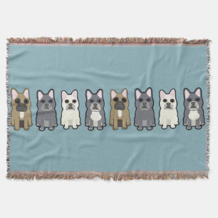 Frenchie Friends Throw Blanket