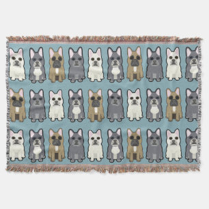 Frenchie Friends Throw Blanket