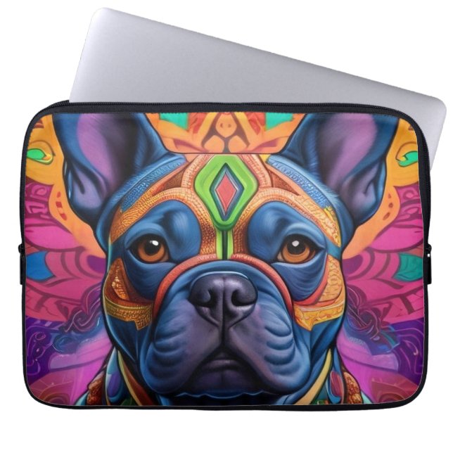 Frenchie Fun Birthday Fantasy Laptop Sleeve (Front)