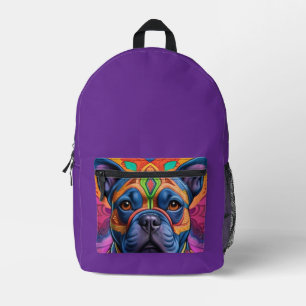 Frenchie Fun Birthday Fantasy  Printed Backpack