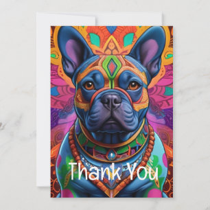 Frenchie Fun  Thank You Card