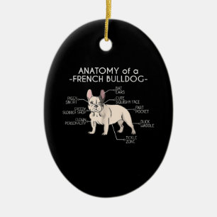 Frenchie Gift Anatomy Of A French Bulldog Ceramic Tree Decoration