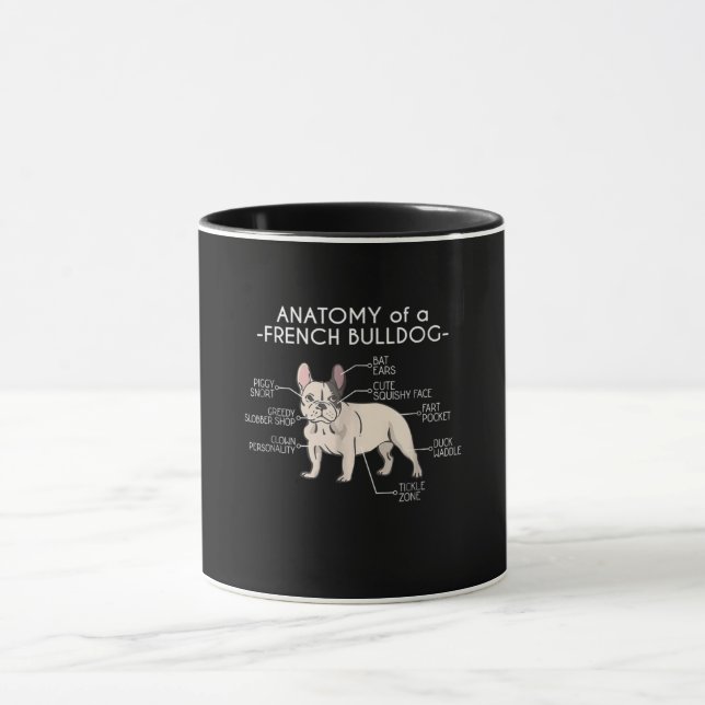 Frenchie Gift | Anatomy Of A French Bulldog Mug (Center)