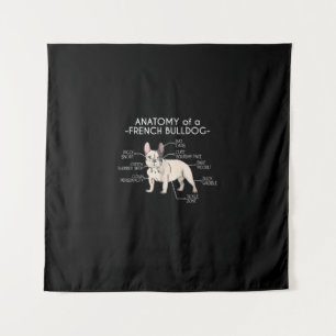 Frenchie Gift Anatomy Of A French Bulldog Tapestry