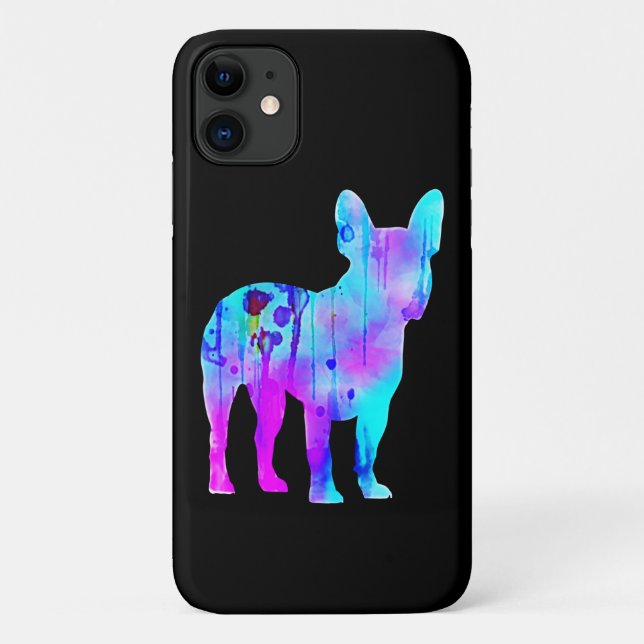 Frenchie Gift | Colourful Draw French Bulldog Case-Mate iPhone Case (Back)