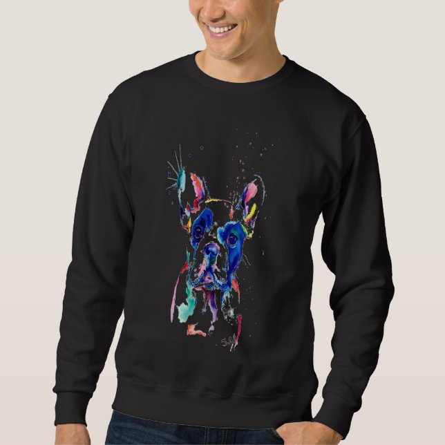 Frenchie Gift | Colourful French Bulldog Gift Sweatshirt (Front)