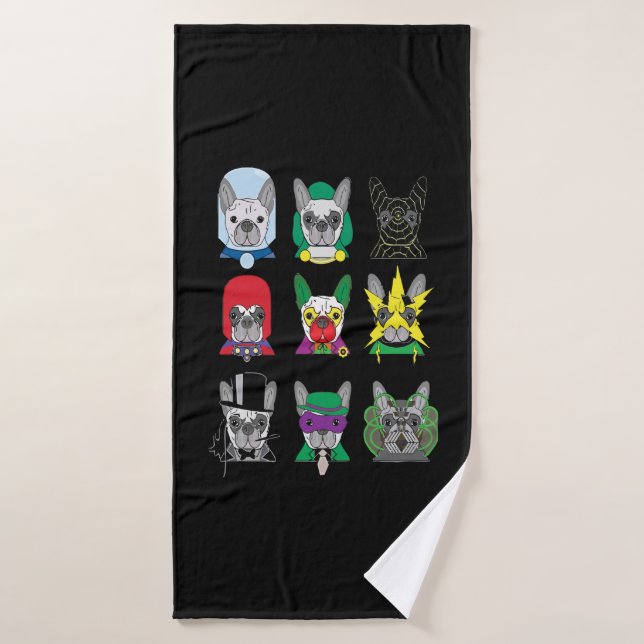 Frenchie Gift | Cute French Bulldog Design Funny Bath Towel (Bath Towel)