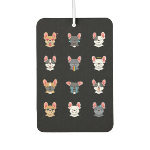 Frenchie Gift   Emotional Face French Bulldog Car Air Freshener