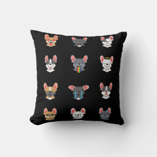 Frenchie Gift   Emotional Face French Bulldog Cushion