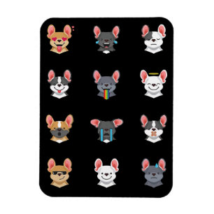 Frenchie Gift Emotional Face French Bulldog Magnet