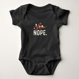 Frenchie Gift French Bulldog Nope. Baby Bodysuit