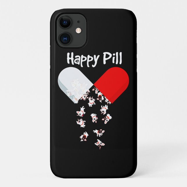 Frenchie Gift | Happy Pill French Bulldog Gift Case-Mate iPhone Case (Back)