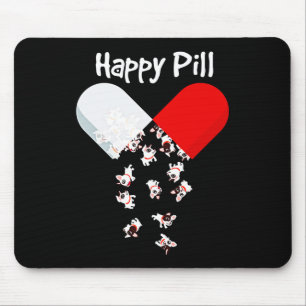 Frenchie Gift Happy Pill French Bulldog Gift Mouse Mat