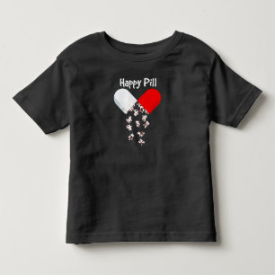 Frenchie Gift Happy Pill French Bulldog Gift Toddler T-Shirt