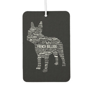 Frenchie Gift   I Love My French Bull Dog Car Air Freshener