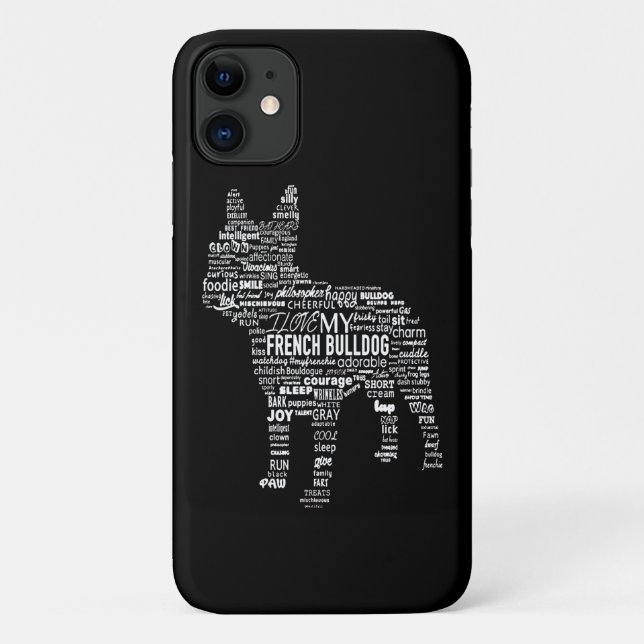 Frenchie Gift | I Love My French Bull Dog Case-Mate iPhone Case (Back)