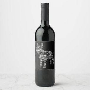 Frenchie Gift   I Love My French Bull Dog Wine Label