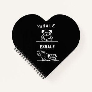 Frenchie Gift Inhale Exhale French Bulldog Notebook