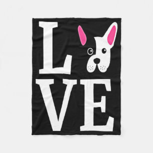 Frenchie Gift Love French Bulldog Gift Fleece Blanket