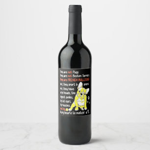 Frenchie Gift They Are French Bulldogs Gift Wine Label
