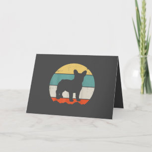 Frenchie Gift Vintage French Bulldog Gift Holiday Card